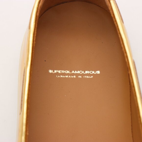 Superglamourous Tassel Loafers Men\'s EU 45 Gold Slip On Shoe Hand Made in Italy main image 10